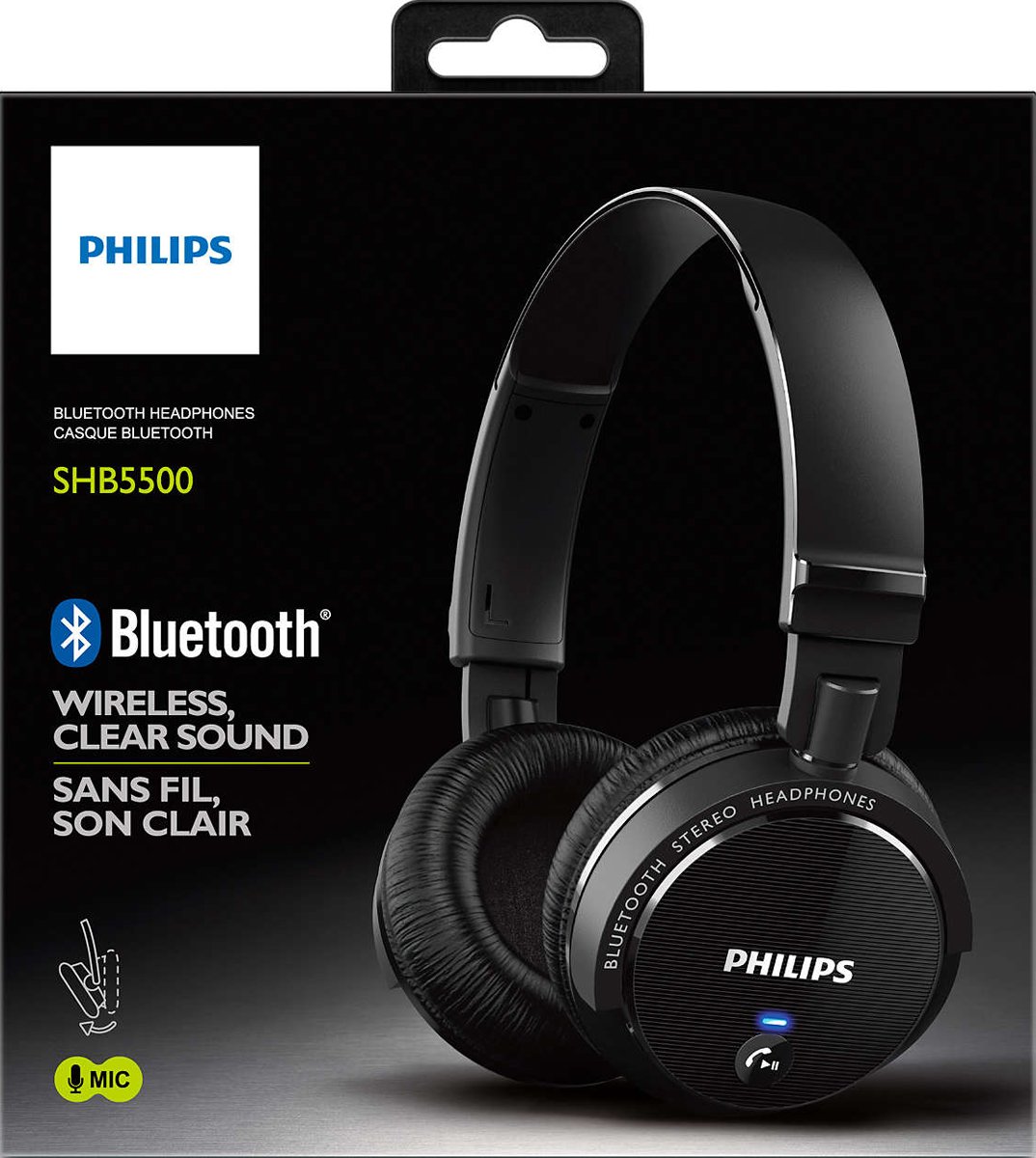 Philips SHB5500BK Wireless Bluetooth Headphones Appliances Online